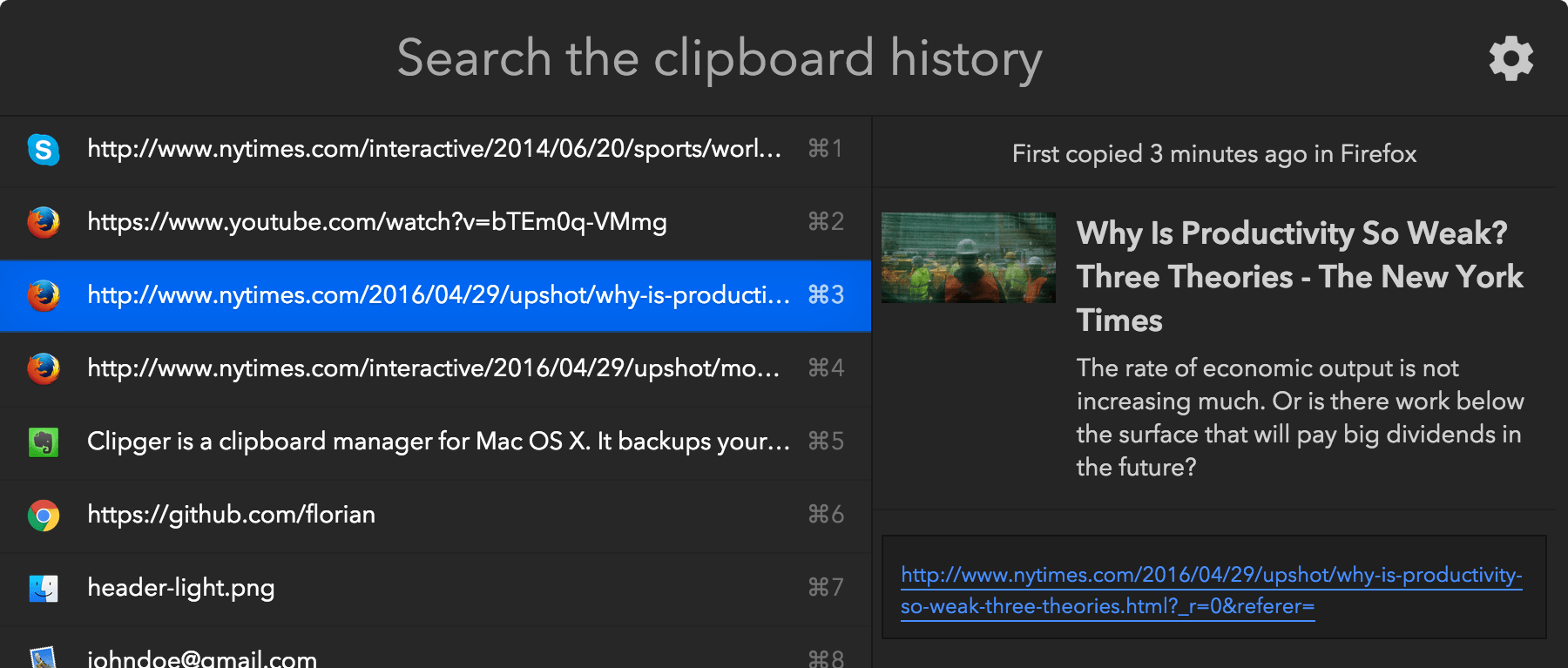 Mac os clipboard history